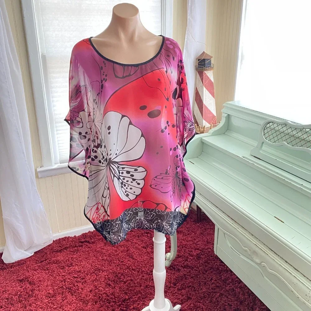 🌸 Beautiful Flowers Sleeve Swimsuit Cover-up/Top